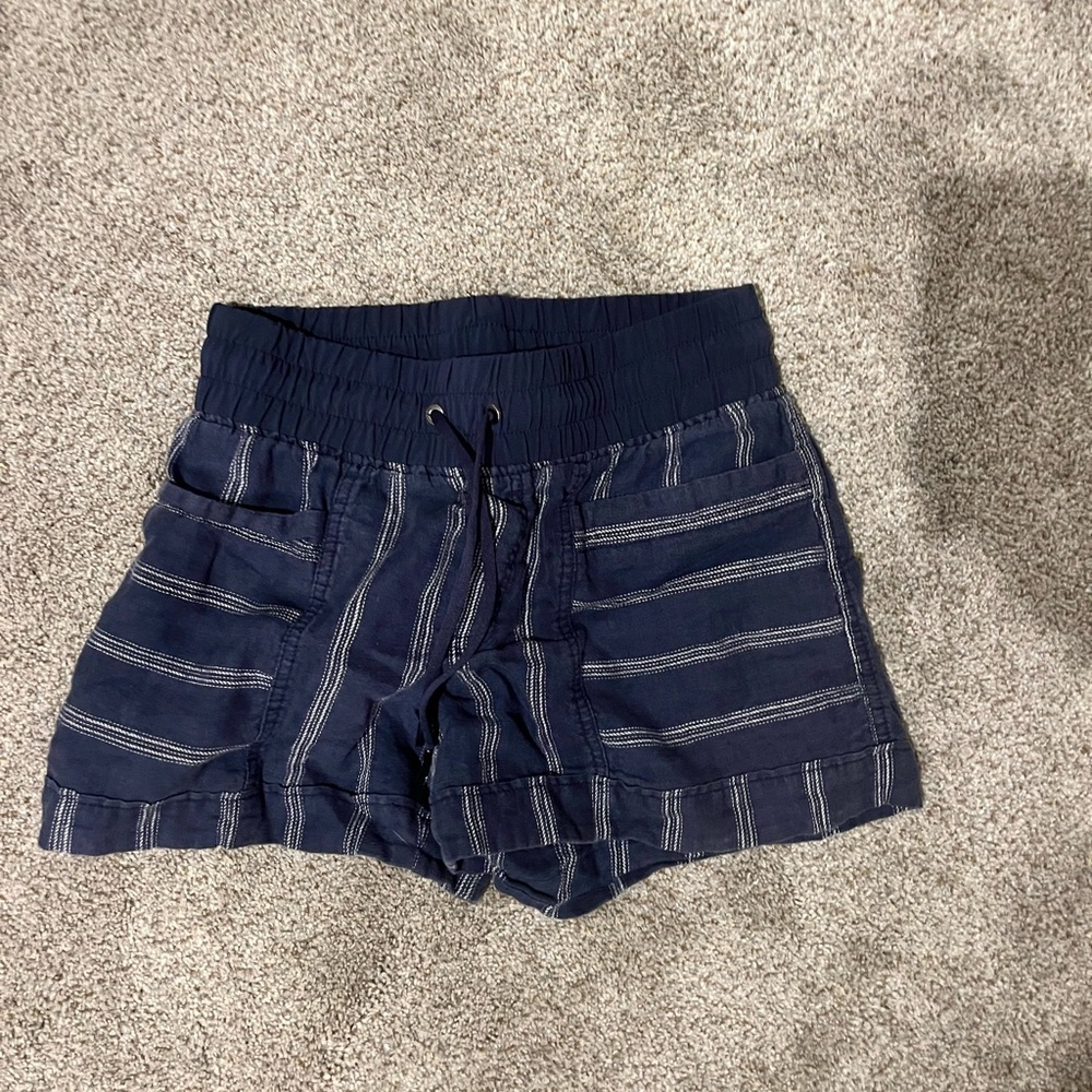Athleta blue striped shorts. Size S